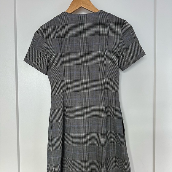 Theory Button Down Dress, Herringbone - Picture 4 of 4